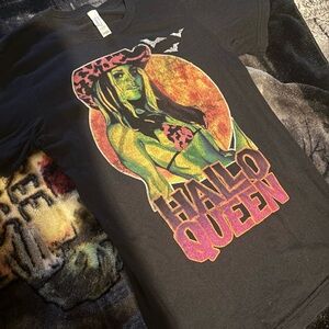Black Hallo Queen Graphic T-Shirt